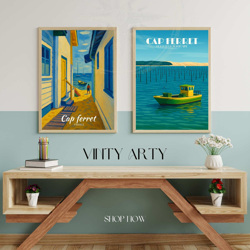 Affiche de voyage Cap Ferret | Poster Cap Ferret | Affiche France